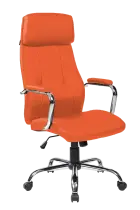 DESTINY židle kancelářská, koženka oranžová