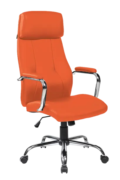DESTINY židle kancelářská, koženka oranžová