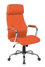 DESTINY židle kancelářská, koženka oranžová