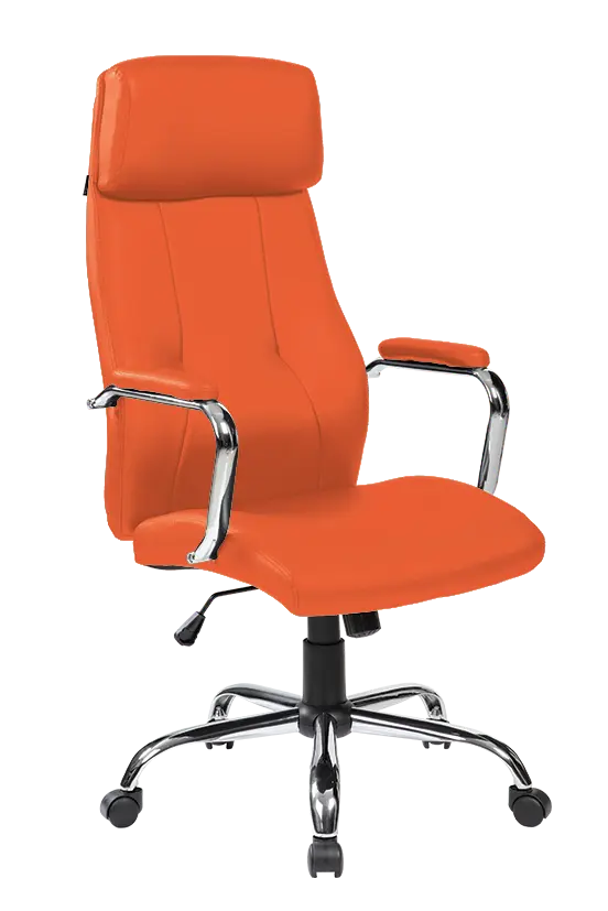DESTINY židle kancelářská, koženka oranžová