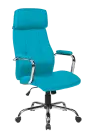 DESTINY židle kancelářská, koženka tyrkysová