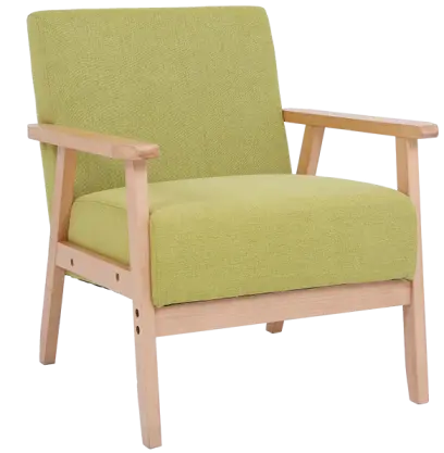 DOROTY křeslo čalouněné, kostra buk, látka zelený melír