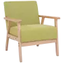 DOROTY křeslo čalouněné, kostra buk, látka zelený melír