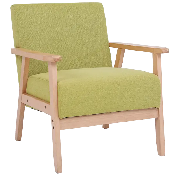 DOROTY křeslo čalouněné, kostra buk, látka zelený melír