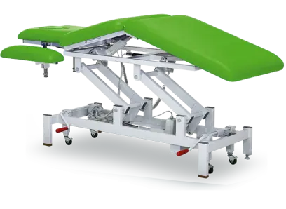 FYZIO 700 lehátko elektricky stavitelné s područkami, koženka zelená