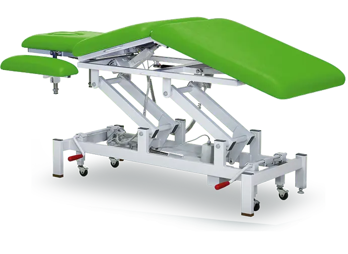 FYZIO 700 lehátko elektricky stavitelné s područkami, koženka zelená