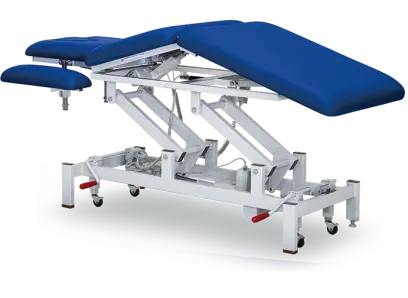 FYZIO 700 lehátko elektricky stavitelné s područkami, koženka modrá