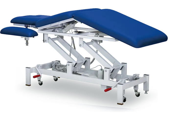 FYZIO 700 lehátko elektricky stavitelné s područkami, koženka modrá