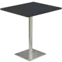 SQC 500 - 5 stůl hranatý, deska 1000 x 1000 mm antracit (síla 25 mm), noha broušený nerez