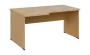 SIRL 38 - 166 stůl kancelářský, rohový, levý, dřevěná podnož, deska 36 mm, široký 1600 mm, javor horský