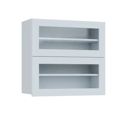 SIHVV - 8S horní skříňka, 2 výklopy, prosklená, 750x800x300, bílá