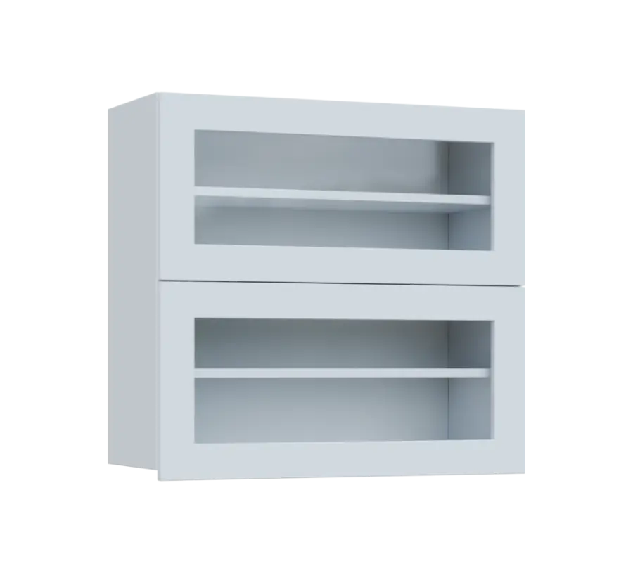 SIHVV - 8S horní skříňka, 2 výklopy, prosklená, 750x800x300, bílá