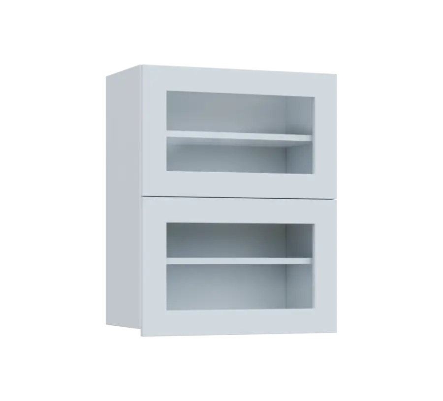 SIHVV - 6S horní skříňka, 2 výklopy, prosklená, 750x600x300, bílá