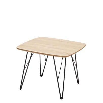 ROOSTER 60 konferenční stolek čtvercový, vrchní deska bardolino, nohy kovové