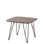 ROOSTER 60 konferenční stolek čtvercový, vrchní deska tmavě hnědá, nohy kovové
