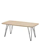 ROOSTER 110 konferenční stolek obdélníkový, vrchní deska bardolino, nohy kovové