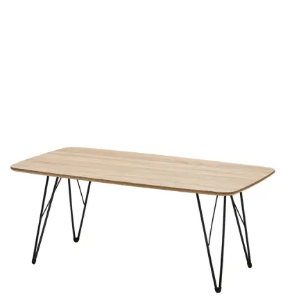 ROOSTER 110 konferenční stolek obdélníkový, vrchní deska bardolino, nohy kovové