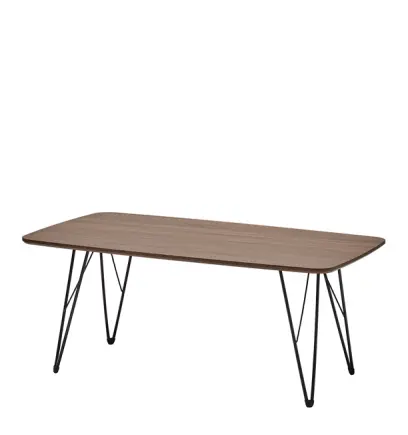 ROOSTER 110 konferenční stolek obdélníkový, vrchní deska tmavě hnědá, nohy kovové