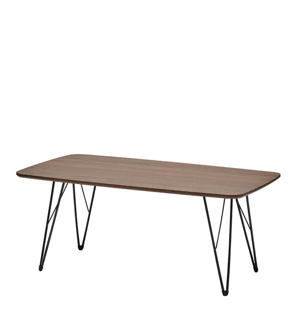 ROOSTER 110 konferenční stolek obdélníkový, vrchní deska tmavě hnědá, nohy kovové