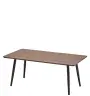 TEO 110 konferenční stolek obdélníkový, vrchní deska tmavě hnědá, rám kovový