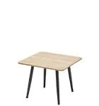 TEO 60 konferenční stolek čtvercový, vrchní deska buk, rám kovový