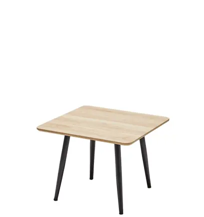 TEO 60 konferenční stolek čtvercový, vrchní deska buk, rám kovový
