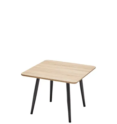 TEO 60 konferenční stolek čtvercový, vrchní deska bardolino, rám kovový