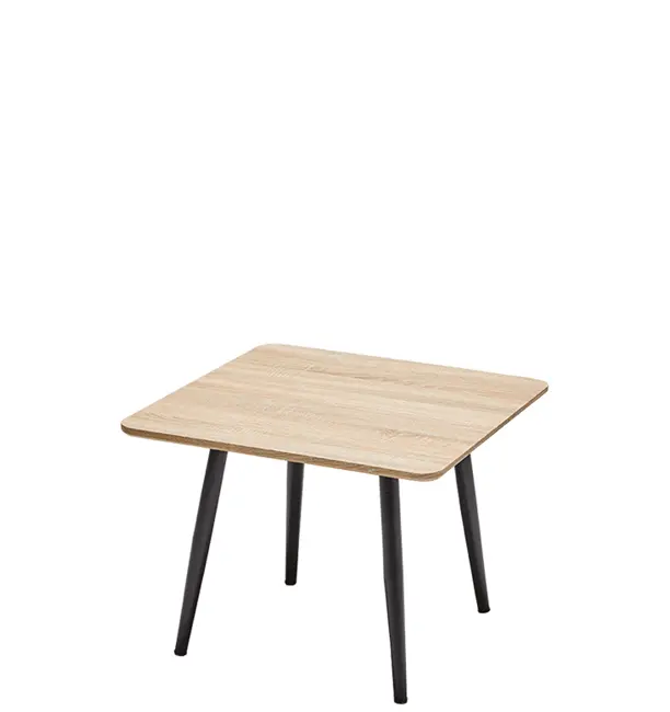 TEO 60 konferenční stolek čtvercový, vrchní deska bardolino, rám kovový