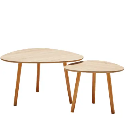 VIVA - 2 set konferenčních stolků, vrchní deska bardolino, rám kovový