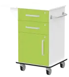 VIZITA 01 D mobilní vozík vizitový, korpus bílý, čílka jarní zeleň
