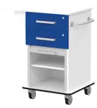 VIZITA 01 R mobilní vozík vizitový, korpus bílý, čílka královsky modré