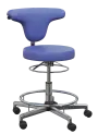 LZ 51 - židle lékařská, opěrný kruh na nohy, ekologická kůže, modrá