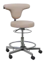 LZ 51 - židle lékařská, opěrný kruh na nohy, ekologická kůže, béžová