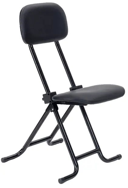 Work & Sit 01, stolička pro sezení/stání, ekologická kůže, černá