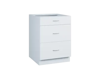 CS - 6Z33 spodní skříňka, 3-zásuvková, 870x600x600, bílá