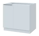 SISR - 9 spodní skříňka, rohová, 1-dveřová, pravá, 870x900x600, bílá