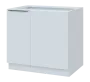 SISR - 9 spodní skříňka, rohová, 1-dveřová, pravá, 870x900x600, bílá