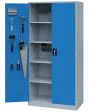 DS - 391 - skříň úložná s policemi, ocel, šedomodrá