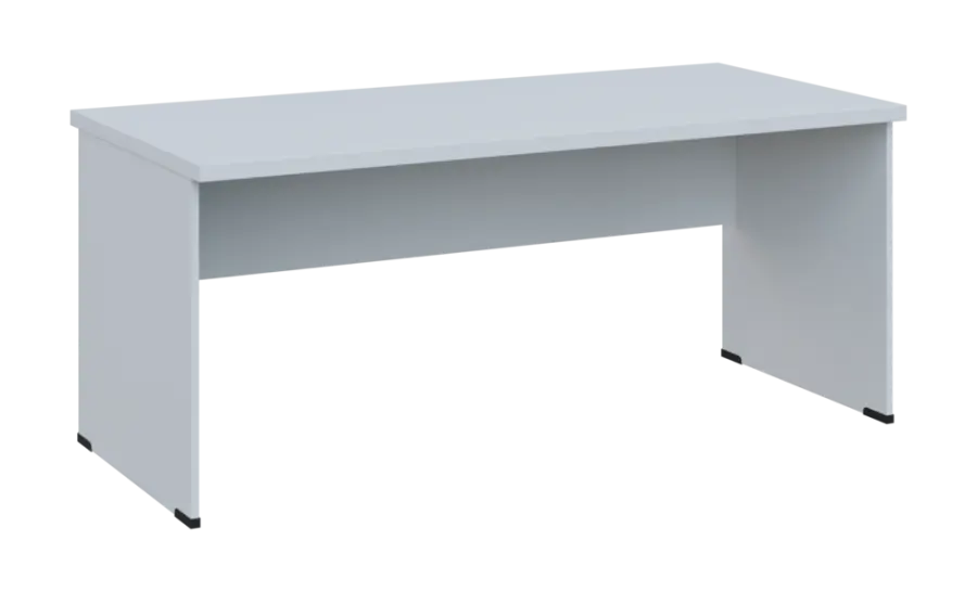SIPL 38 - 18 stůl kancelářský, dřevěná podnož, deska 36 mm, široký 1800 mm, bílá
