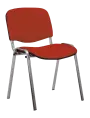 ANCONA CR židle konferenční, kostra chrom, látka oranžová