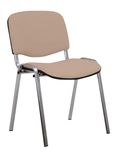 ANCONA CR židle konferenční, kostra chrom, látka béžová