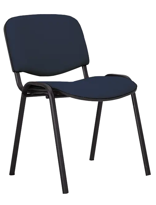 ANCONA N židle konferenční, kostra černá, látka tmavě modrá