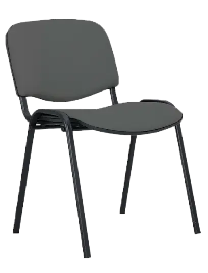 ANCONA N židle konferenční, kostra černá, látka šedá