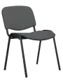 ANCONA N židle konferenční, kostra černá, látka šedá