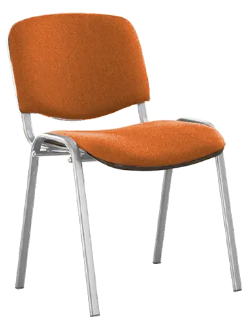 ANCONA CR židle konferenční, kostra chrom, koženka oranžová