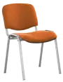 ANCONA CR židle konferenční, kostra chrom, koženka oranžová