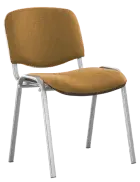 ANCONA CR židle konferenční, kostra chrom, koženka světlý karamel