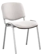 ANCONA CR židle konferenční, kostra chrom, koženka bílá