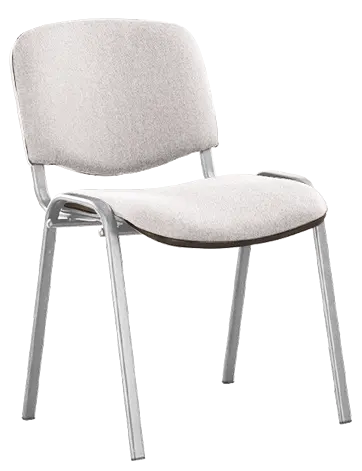 ANCONA CR židle konferenční, kostra chrom, koženka bílá