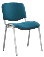 ANCONA CR židle konferenční, kostra chrom, koženka tyrkysová